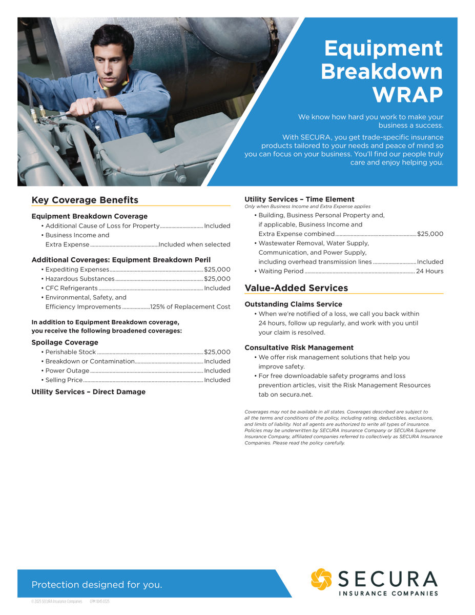 Equipment Breakdown WRAP Sell Sheet